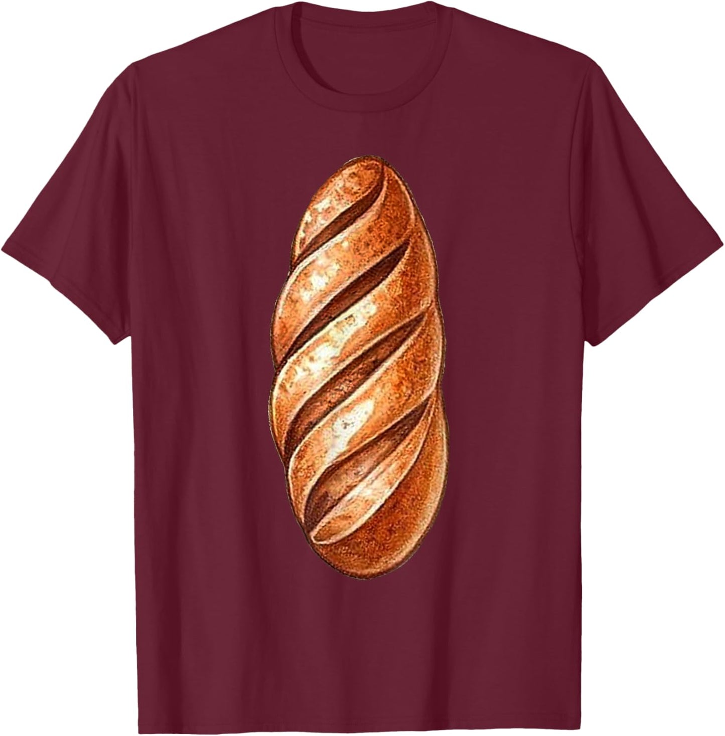 Baguette Costume Halloween Fancy Bread Cosplay Food Costume T-Shirt - T-Shirt | Maroon