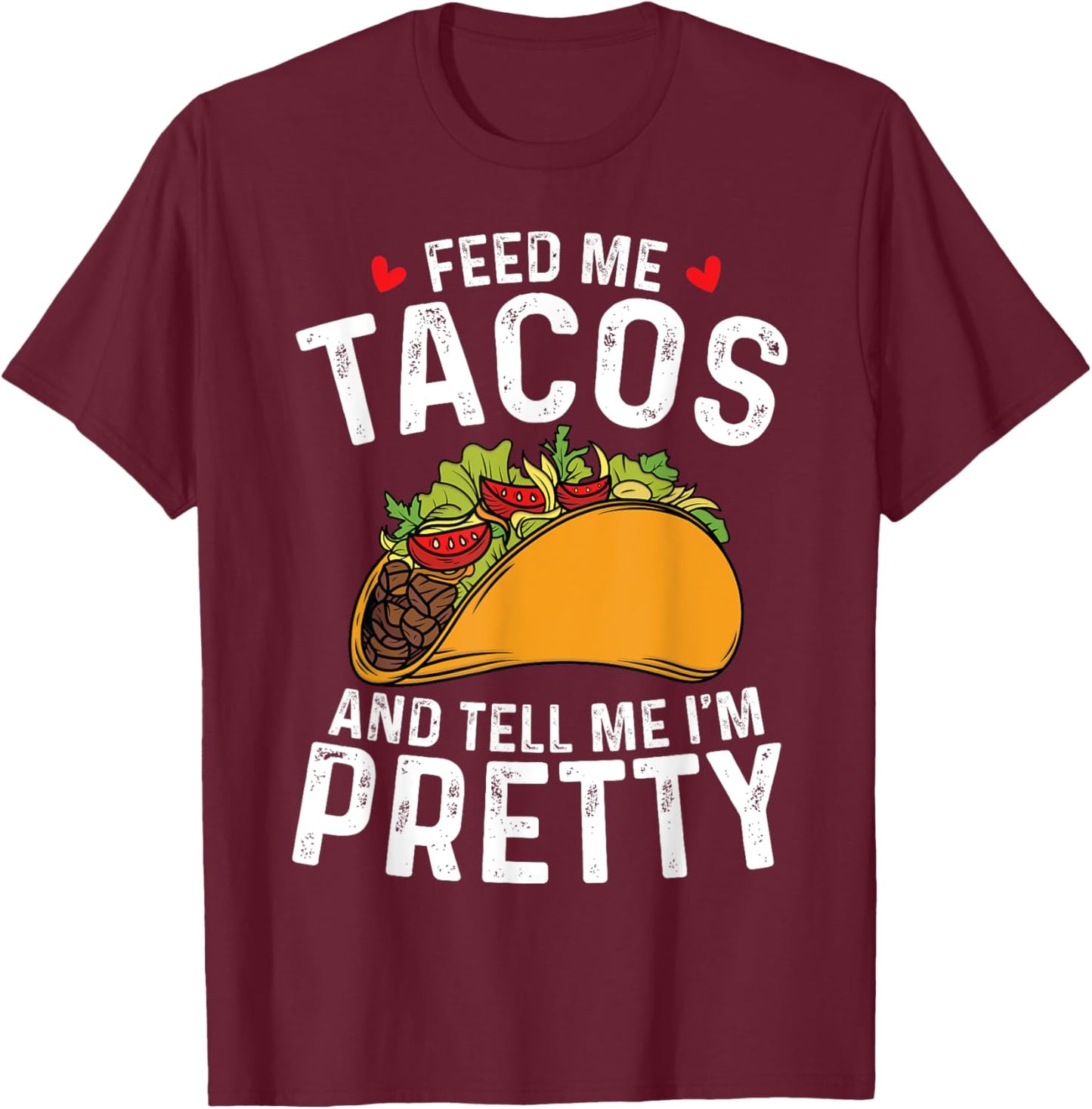 Taco Cinco de Mayo Funny Boys Girls Men Women Mexican Food T-Shirt - T-Shirt | Maroon