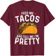 Taco Cinco de Mayo Funny Boys Girls Men Women Mexican Food T-Shirt - T-Shirt | Maroon