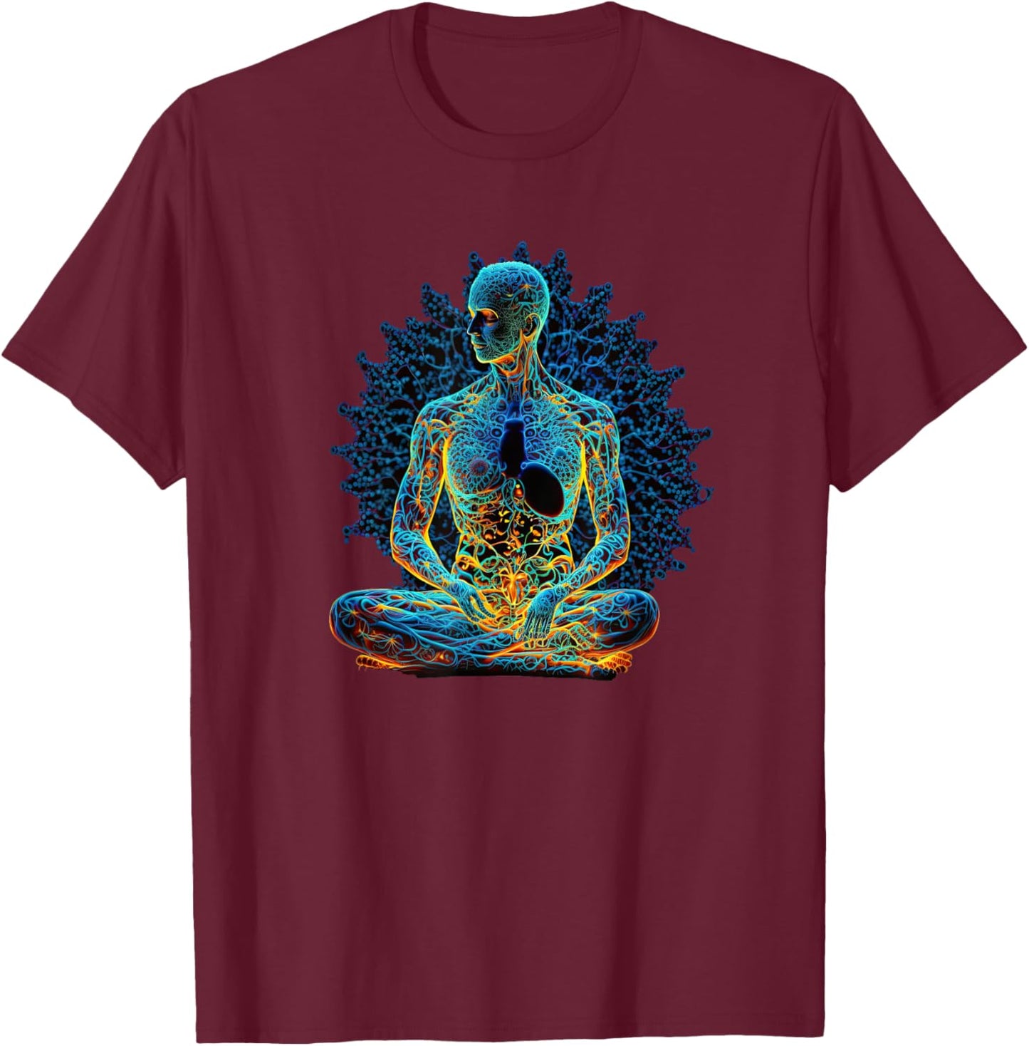 Energy Chakra Yoga Meditation Spiritual T-Shirt - T-Shirt | Maroon