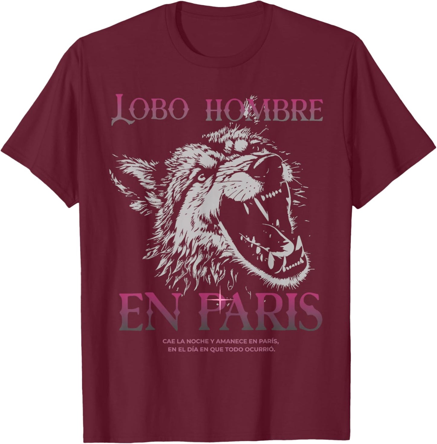 Lobo hombre en paris rock union espanol cool T-Shirt - T-Shirt | Maroon