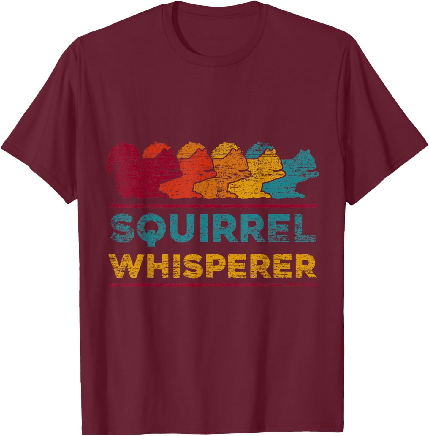 Vintage Squirrel Lover - Squirrel Whisperer Squirrel T-Shirt - T-Shirt | Maroon