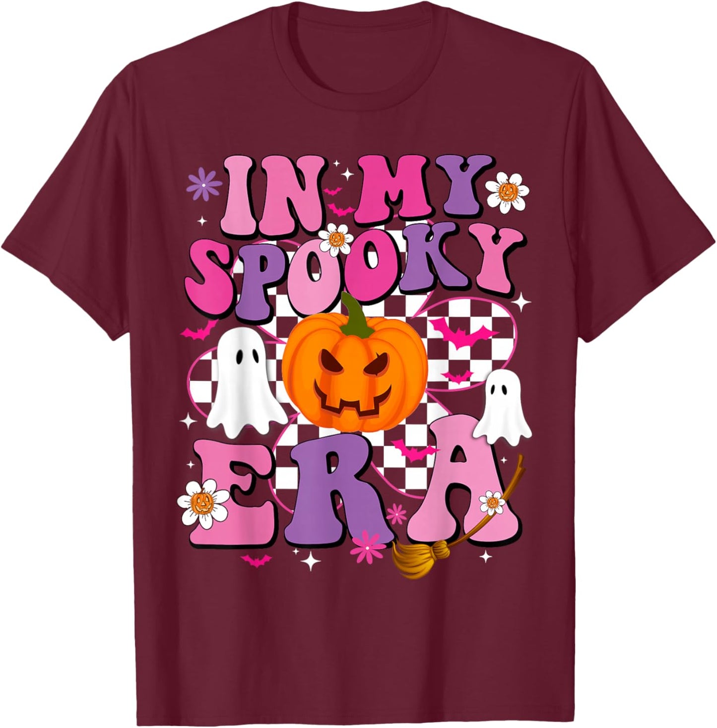 In My Spooky Era Pumpkin Spooky Women Kids Halloween T-Shirt - T-Shirt | Maroon