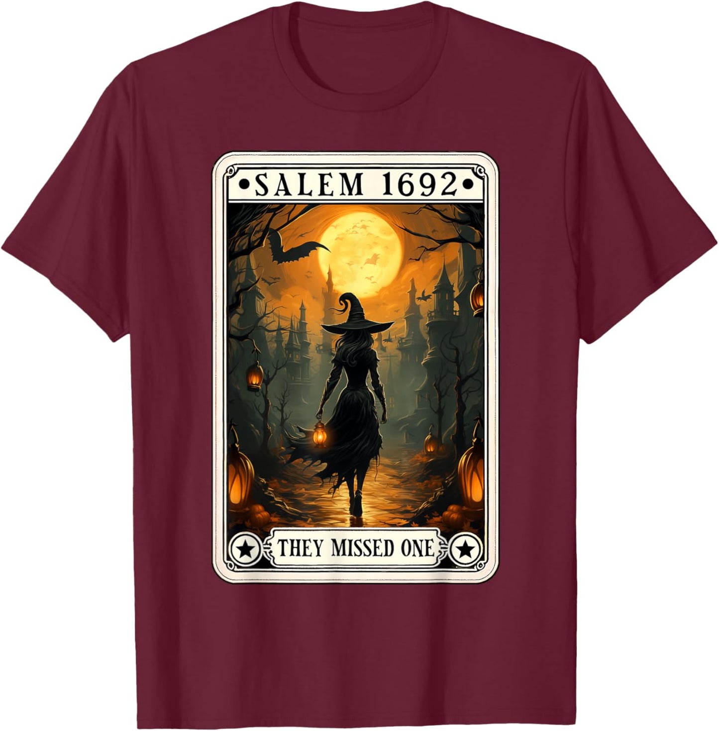 Salem 1692 They Missed One Halloween Witch Trials Women T-Shirt - T-Shirt | Maroon