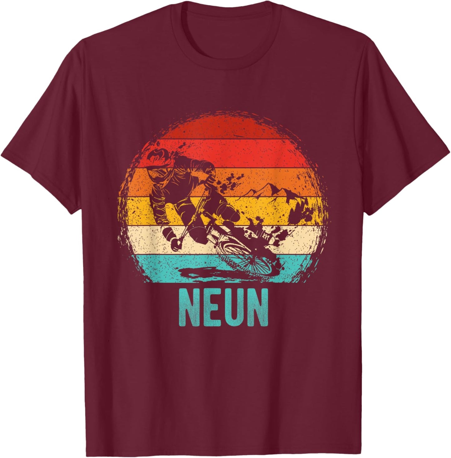 9. Geburtstag Mountainbike T-Shirt - T-Shirt | Maroon