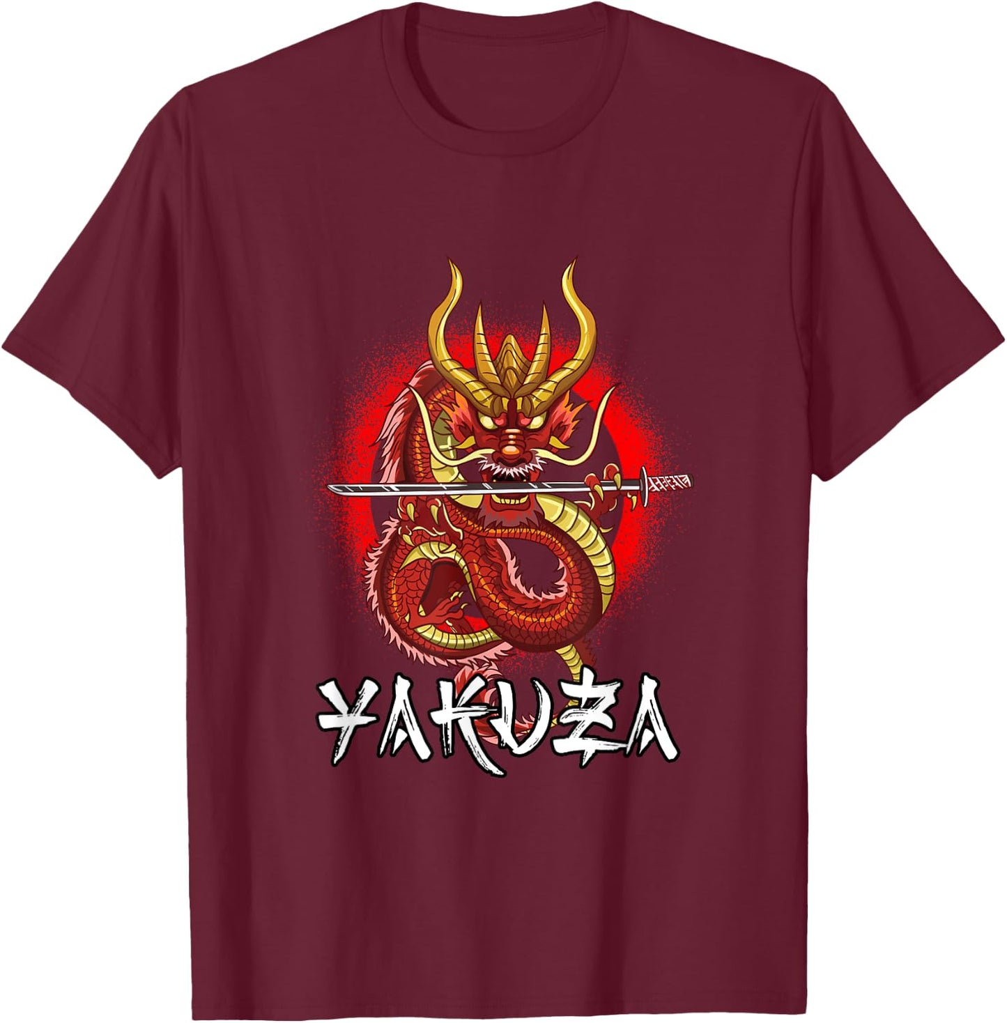 Yakuza Dragon Japanese Mafia Crime Syndicate Group Gang Gift T-Shirt - T-Shirt | Maroon