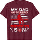 My Dad Has Your Back Proud Firefighter Son Father's Day T-Shirt - T-Shirt | Maroon