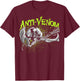 Marvel Anti-Venom Green Splatter Web Swing Action Shot T-Shirt - T-Shirt | Maroon