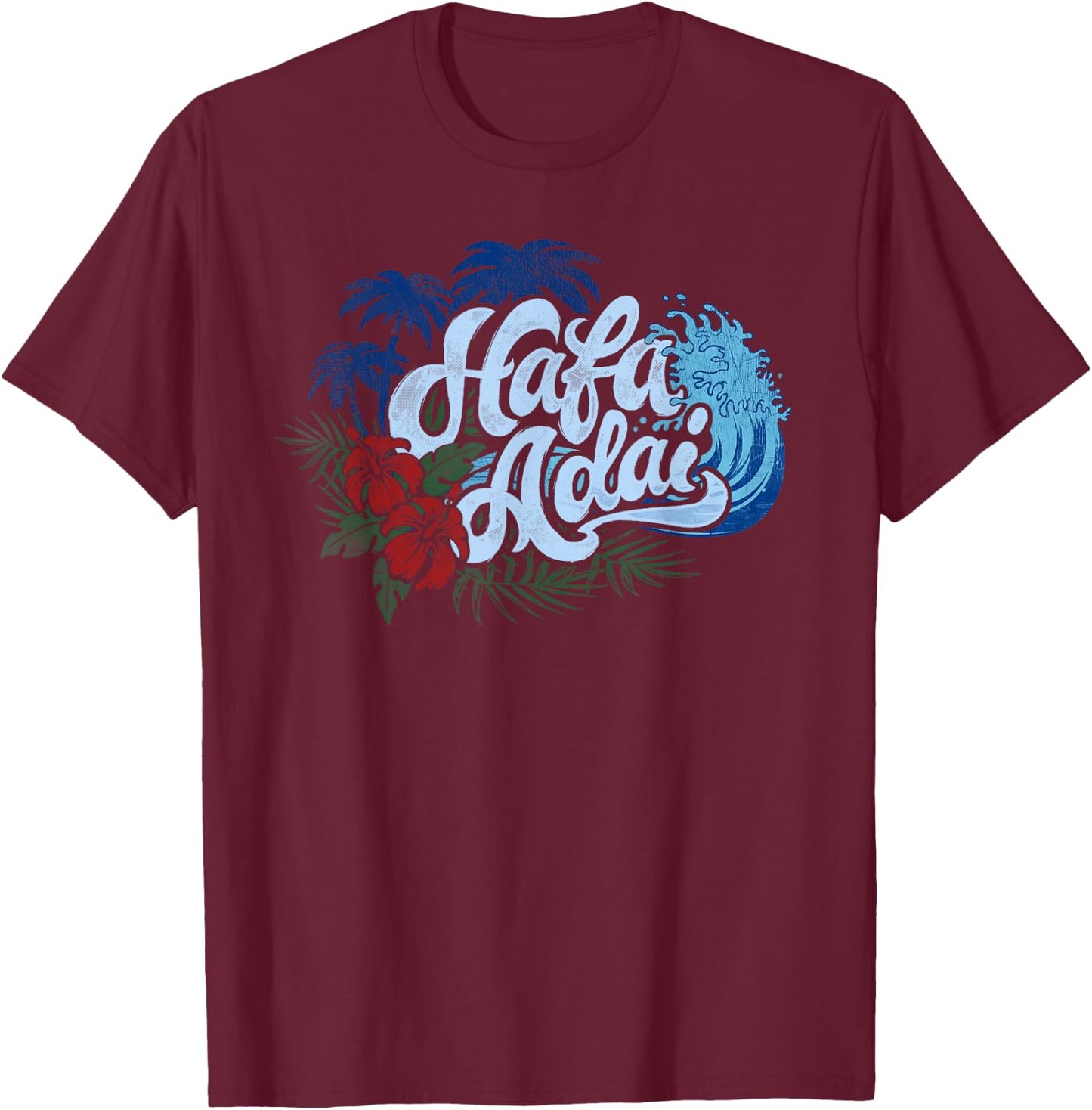 Guam Hafa Adai Chamorro Beach Wave Men Women Kids T-Shirt - T-Shirt | Maroon
