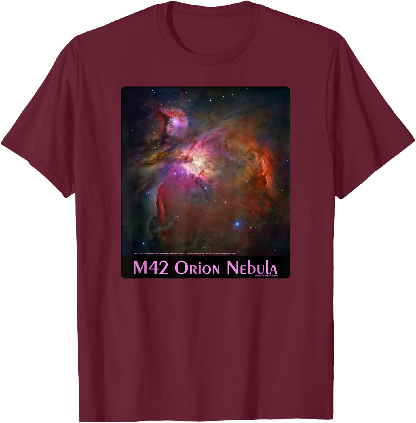 M42 The Orion Nebula Astronomy Shirt T-Shirt - T-Shirt | Maroon