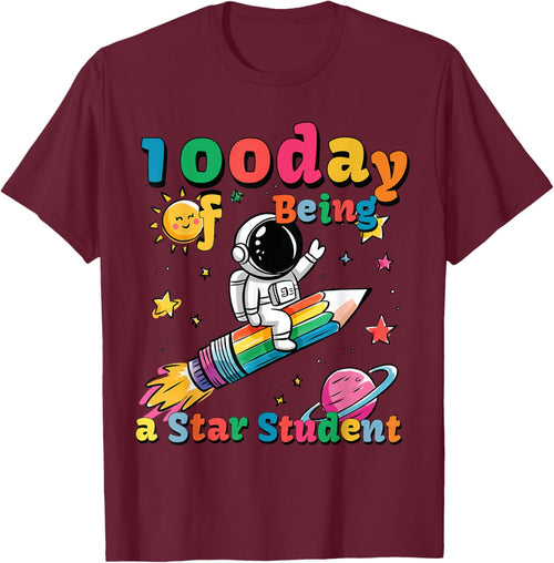 100th Day of School Kids 100 days of being a star student