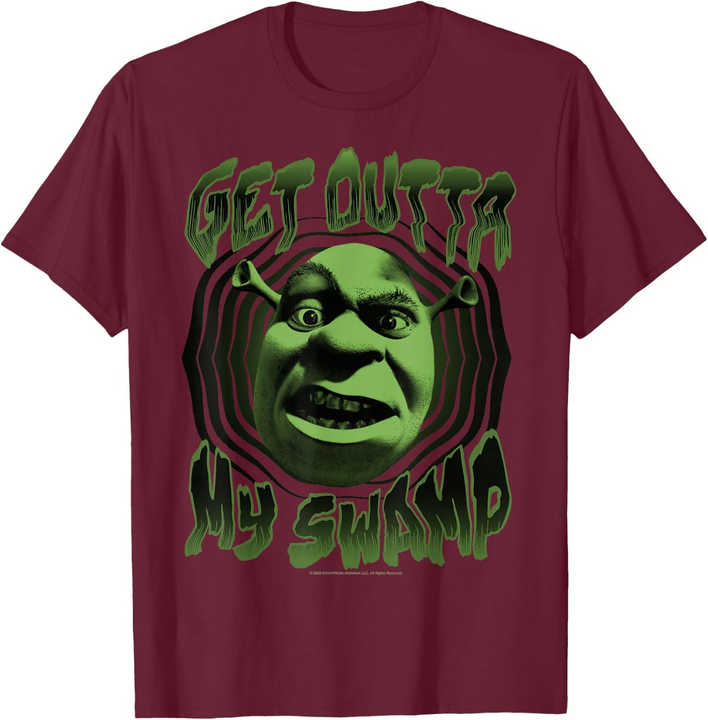 Shrek Get Outta My Swamp T-Shirt - T-Shirt | Maroon