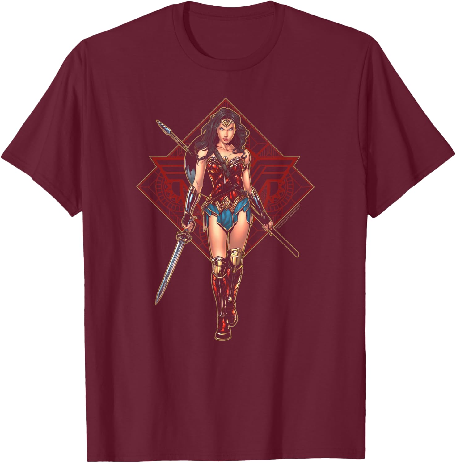 Wonder Woman Movie Warrior T-Shirt - T-Shirt | Maroon