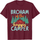 Broham of Happy Camper 1st Birthday Party Retro Broham T-Shirt - T-Shirt | Maroon