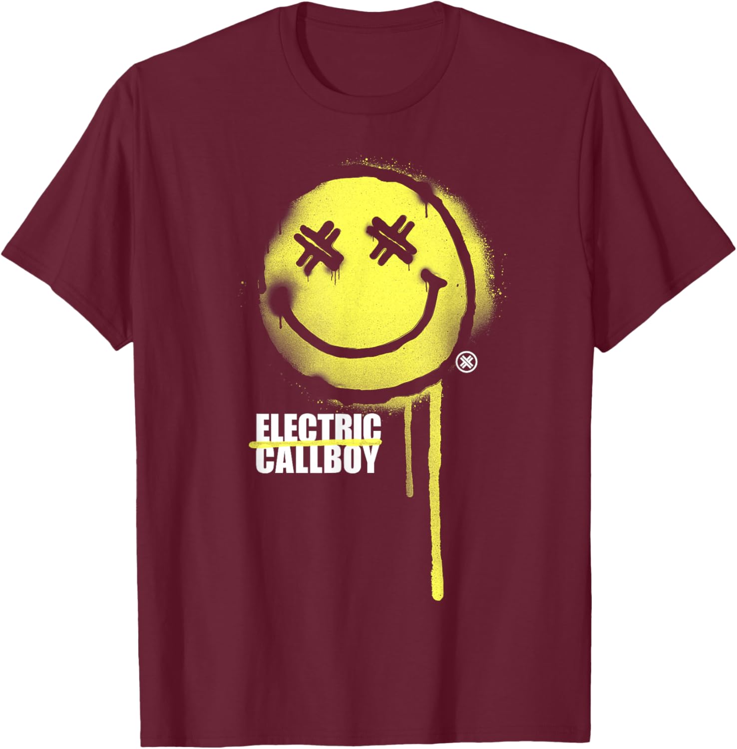 Spray Smile T-Shirt - T-Shirt | Maroon
