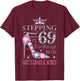 Stepping into my 69th birthday with God's grace & Mercy Lady T-Shirt - T-Shirt | Maroon