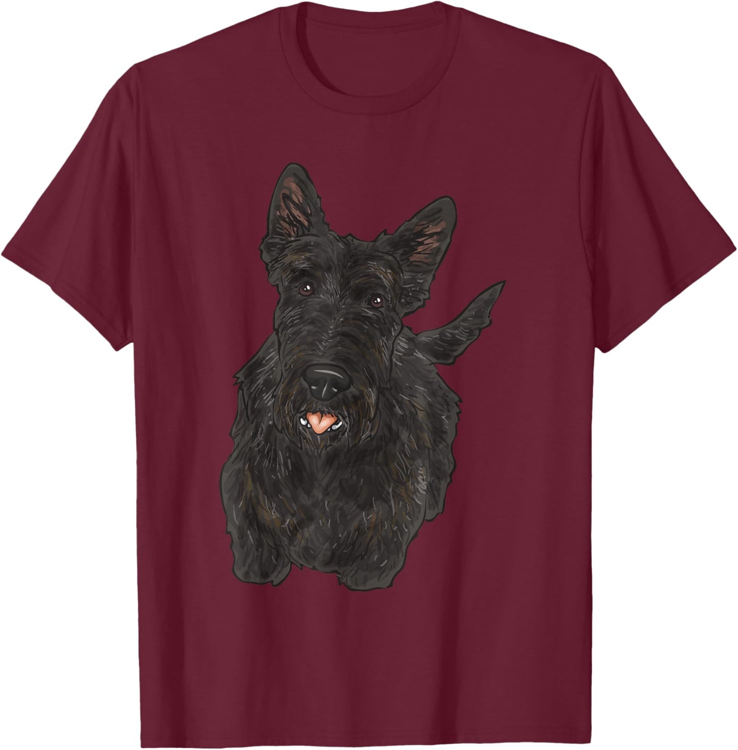 Scottish Terrier Scottie Dog Men Women T-Shirt - T-Shirt | Maroon