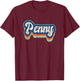 Penny First Name Girl Vintage Style 70s 80s Personalized T-Shirt - T-Shirt | Maroon