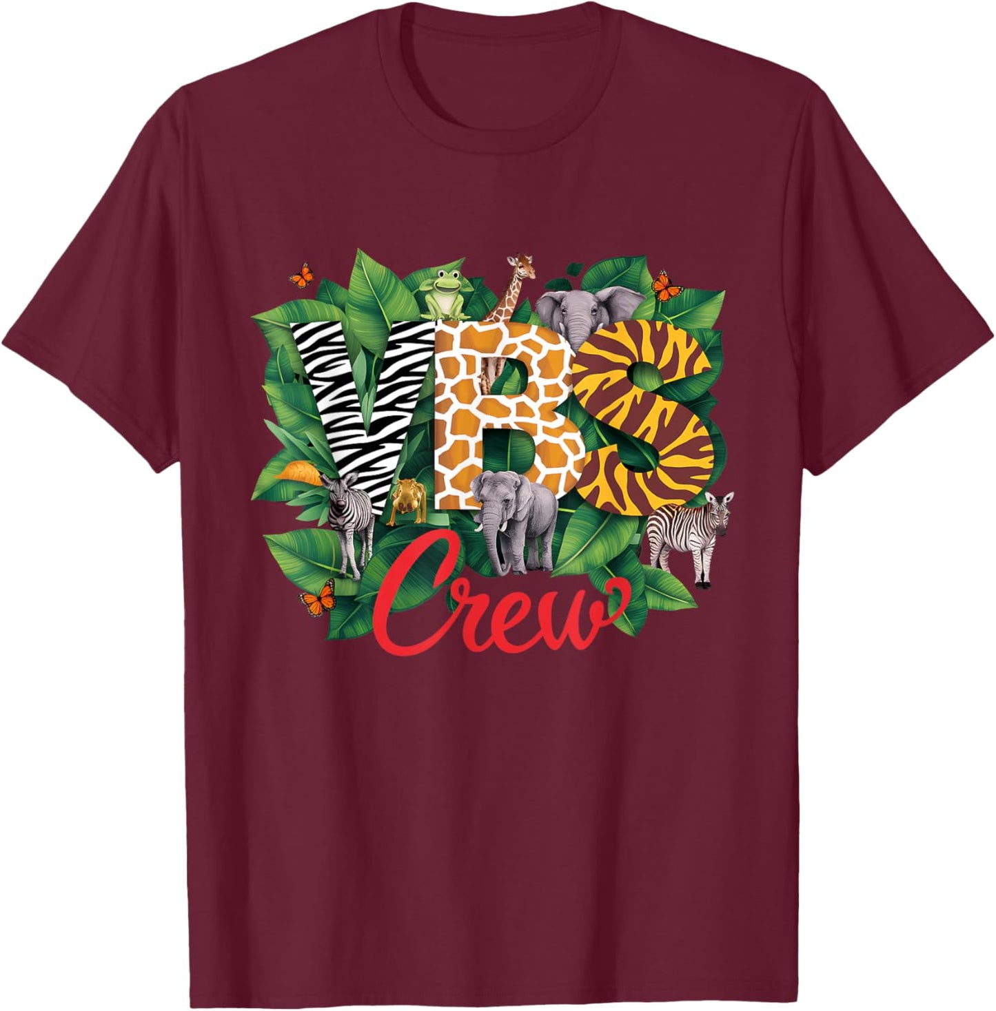 VBS Crew VBS 2026 Vacation Bible School Jungle Adventures T-Shirt - T-Shirt | Maroon