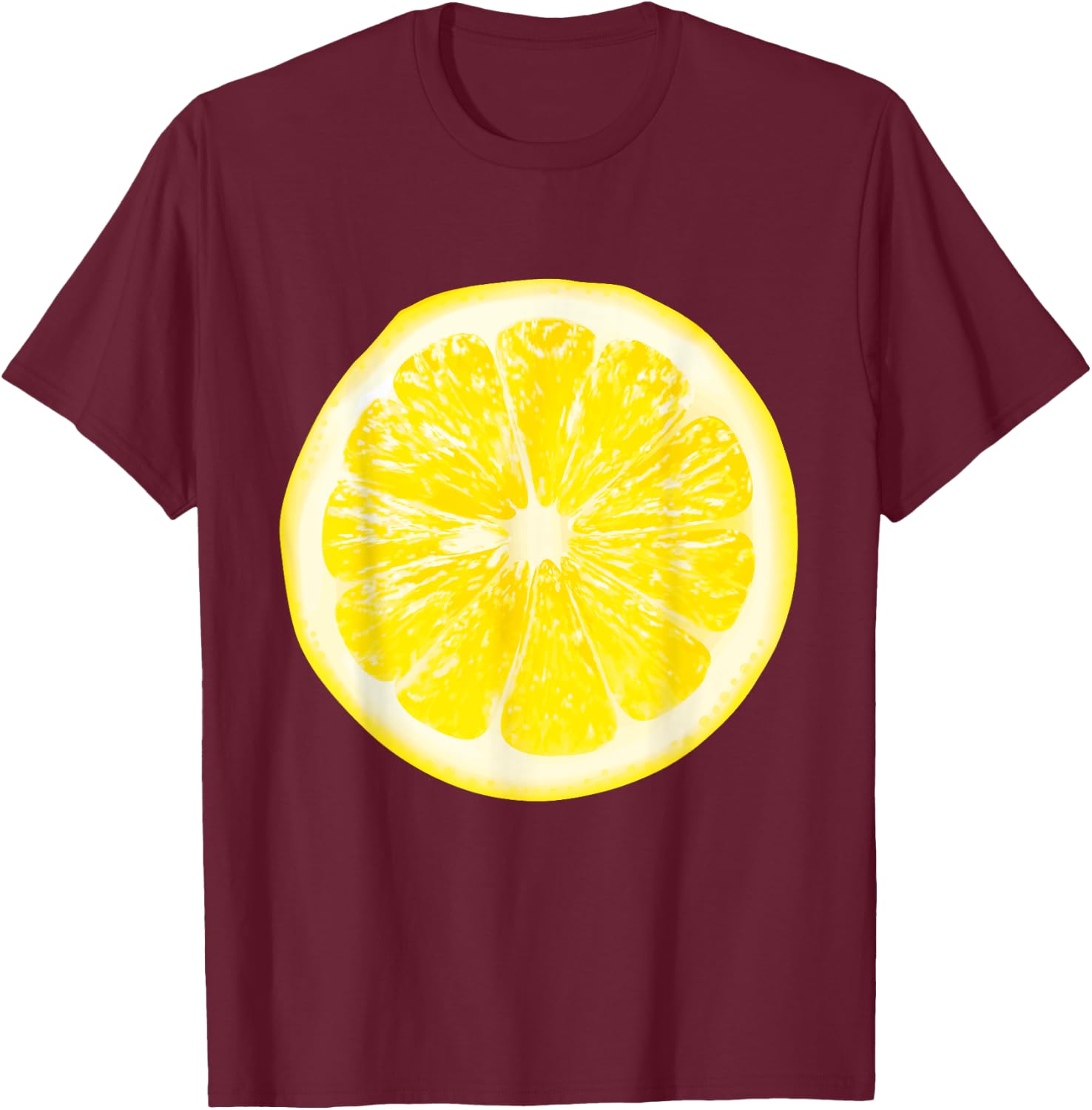 Funny Halloween Yellow Lemon Costume Fruit Costumes T-Shirt - T-Shirt | Maroon