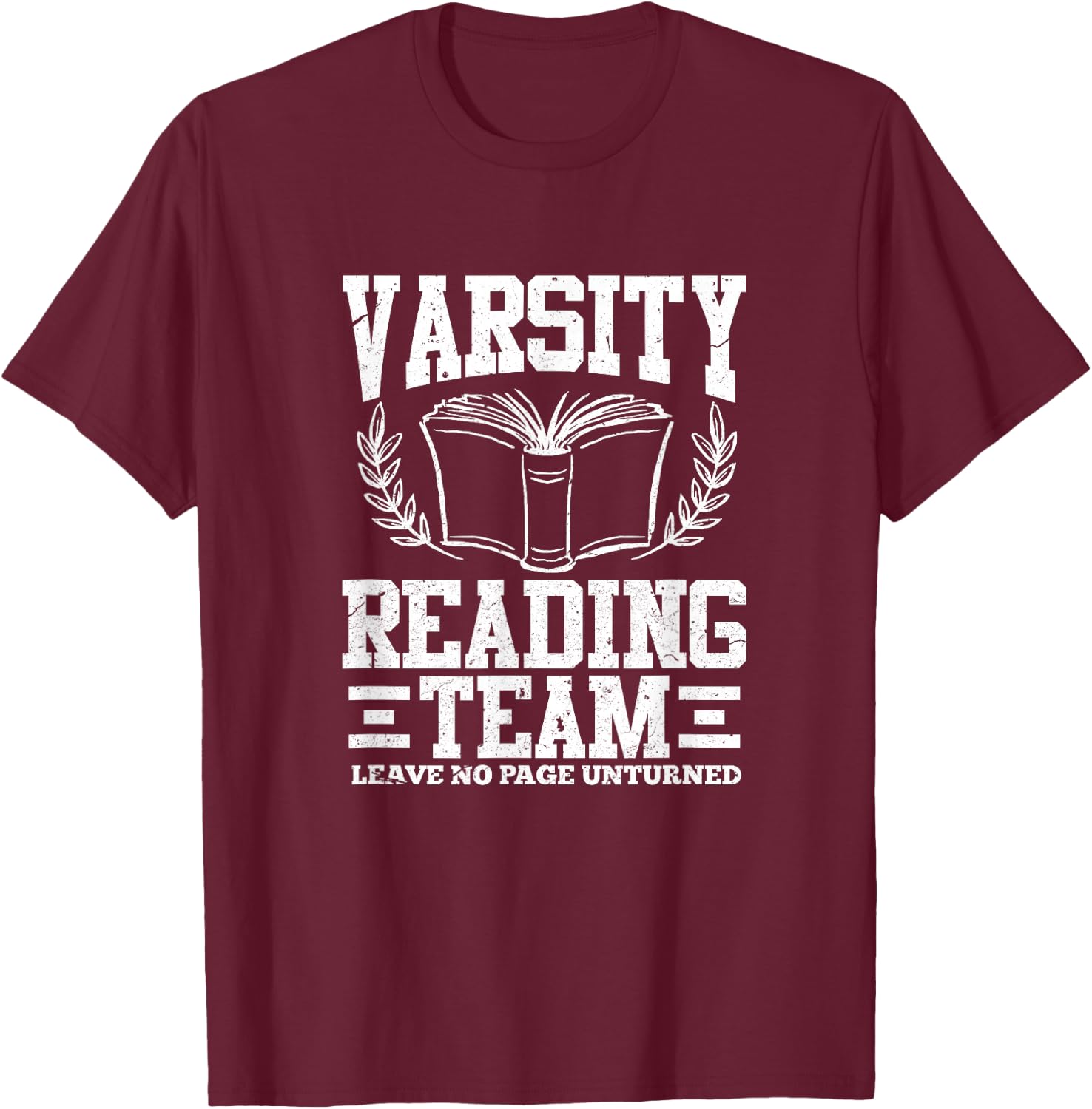 Varsity Reading Team Funny Bookworm Book Lover Reader Gift T-Shirt - T-Shirt | Maroon
