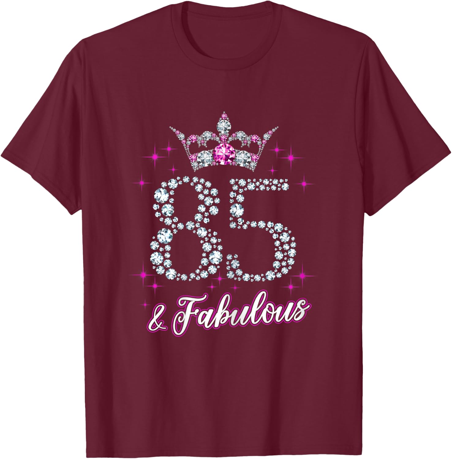 85 and Fabulous 1935 85Th Birthday Gift T-Shirt - T-Shirt | Maroon