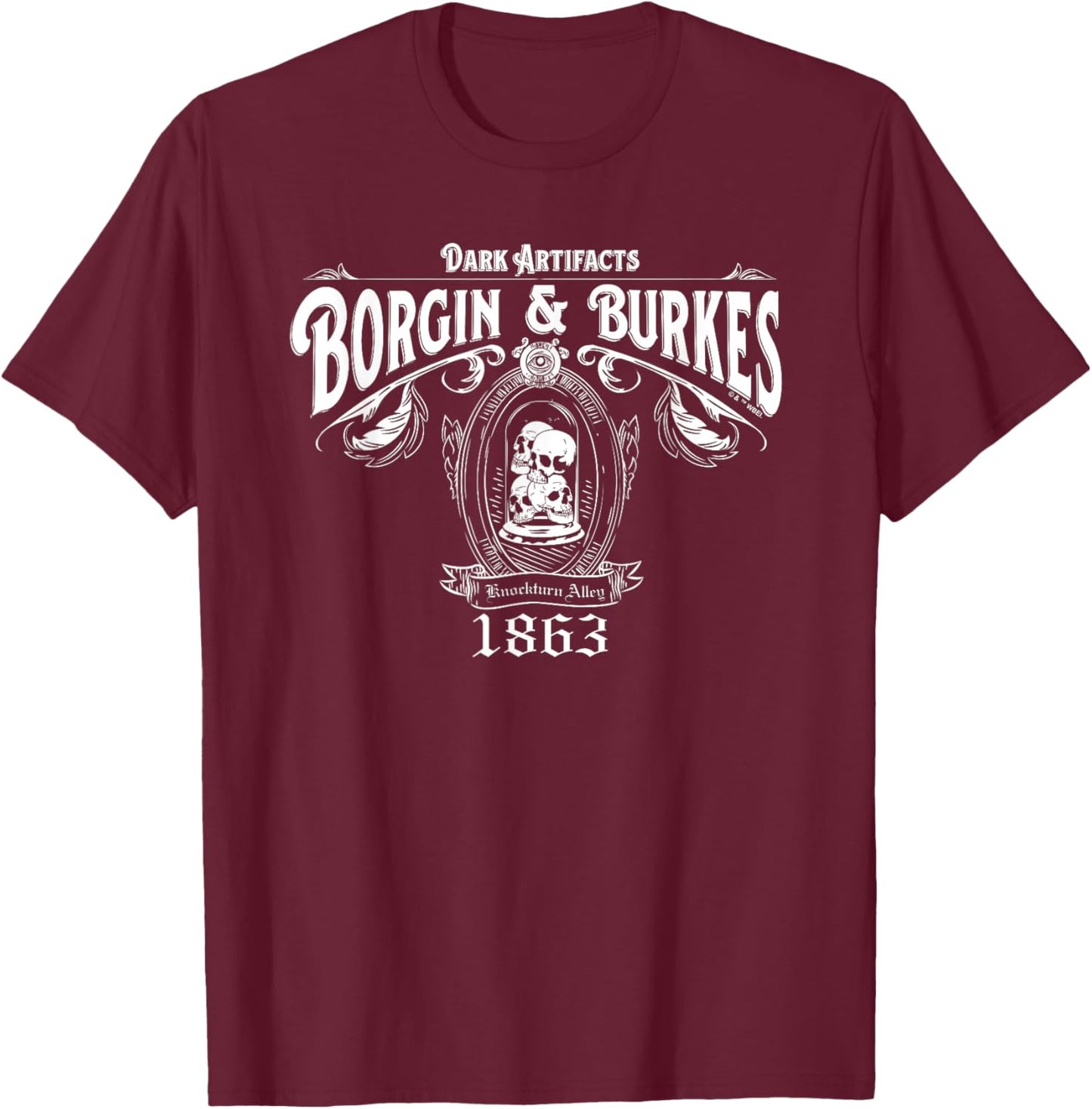 Harry Potter Borgin and Burkes T-Shirt - T-Shirt | Maroon