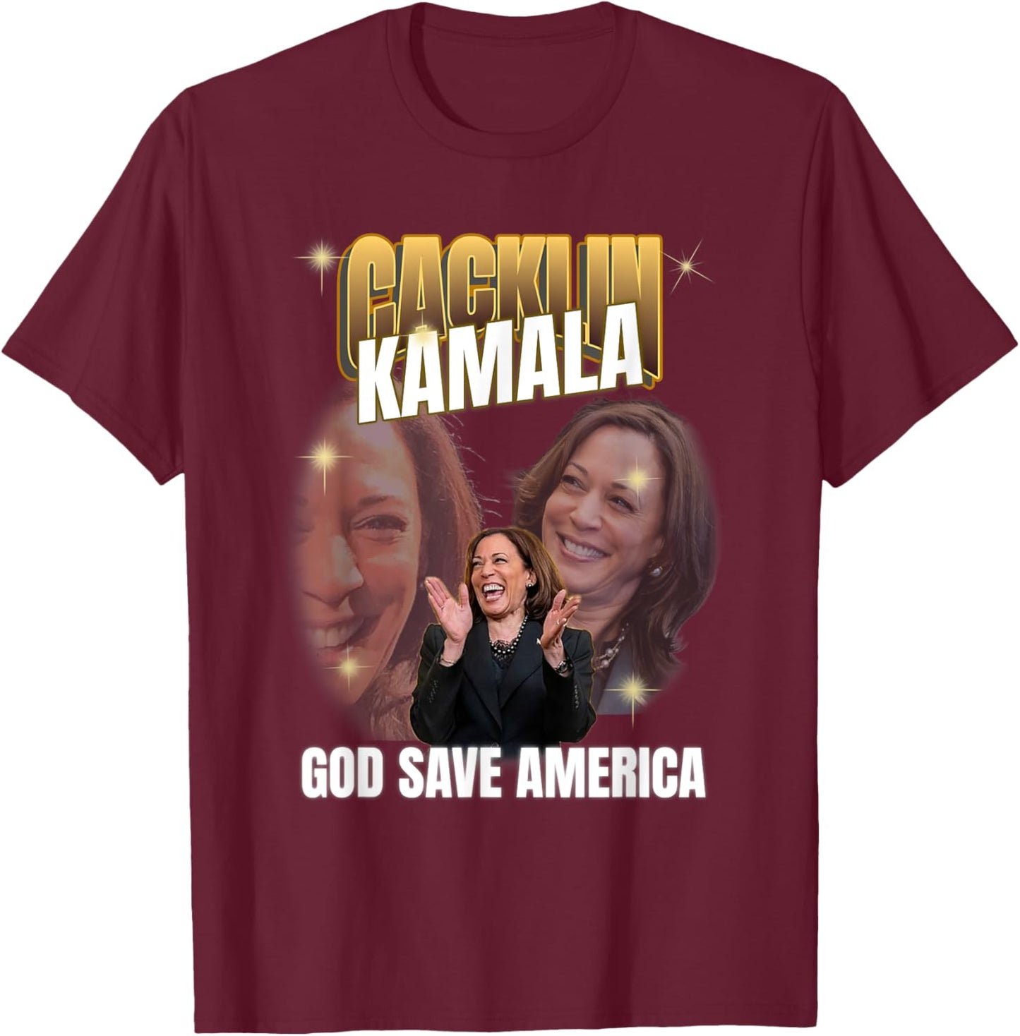 Funny Anti Laughing Kamala Harris Election T-Shirt - T-Shirt | Maroon