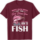 Move Over Boys Funny Girls Fishing Girl T-Shirt - T-Shirt | Maroon