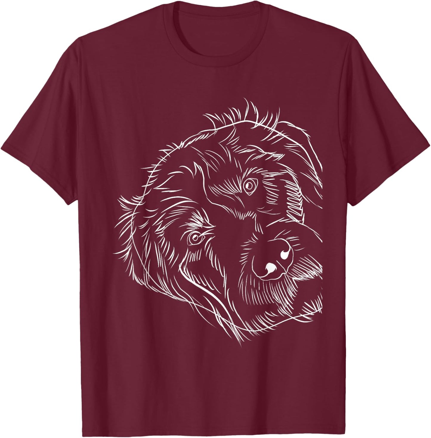 Dog German wire hair T-Shirt - T-Shirt | Maroon