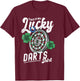 This is my Lucky Darts shirt Dart board horseshoe clover T-Shirt - T-Shirt | Maroon