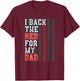 Firefighter Shirt for Daughter Son Support Dad Thin Red Line T-Shirt - T-Shirt | Maroon