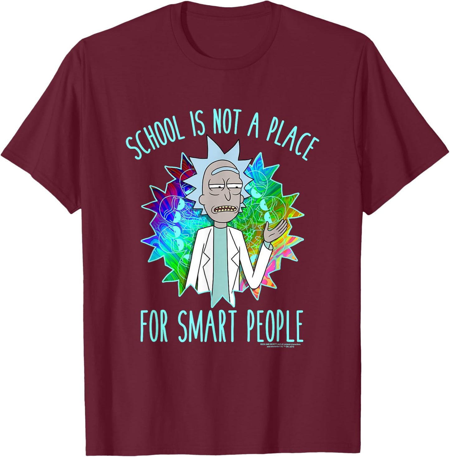 Rick and Morty School T-Shirt - T-Shirt | Maroon