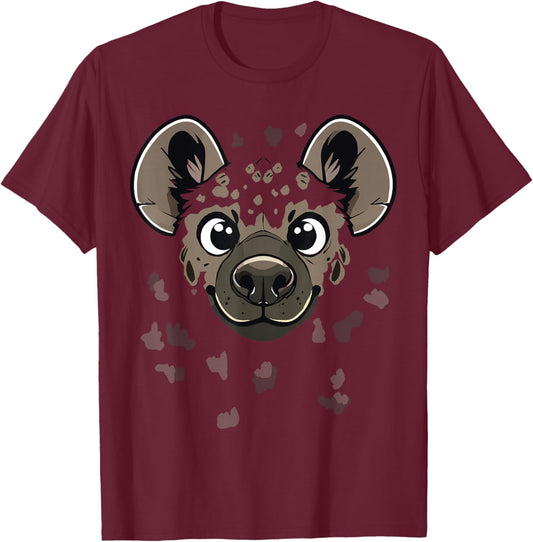 Funny Hyena costume, funny Hyena face costume T-Shirt - T-Shirt | Maroon