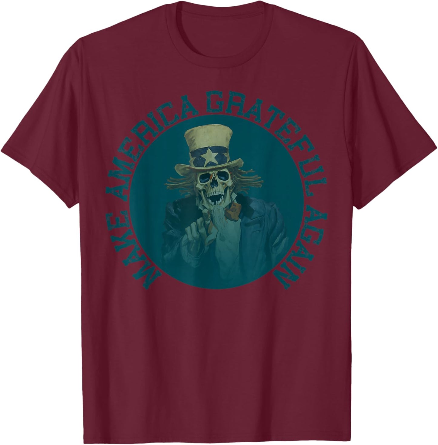 Retro Make America Grateful Again Vintage Shirt Uncle Sam T-Shirt - T-Shirt | Maroon
