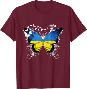 Ukraine Flag Ukrainian T-Shirt - T-Shirt | Maroon