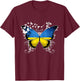 Ukraine Flag Ukrainian T-Shirt - T-Shirt | Maroon