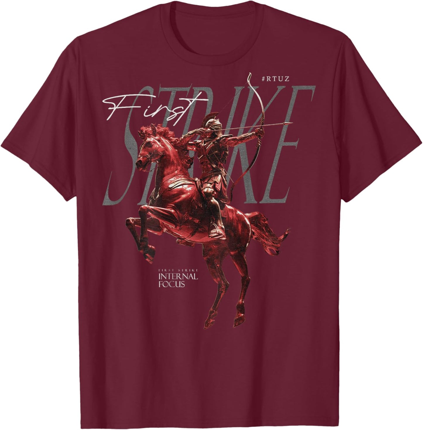 Hip Hop Urban Y2K Retro Vintage Edgy Back Print Streetwear T-Shirt - T-Shirt | Maroon