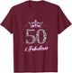 50 And Fabulous 1969 50Th Birthday Gift T-Shirt - T-Shirt | Maroon