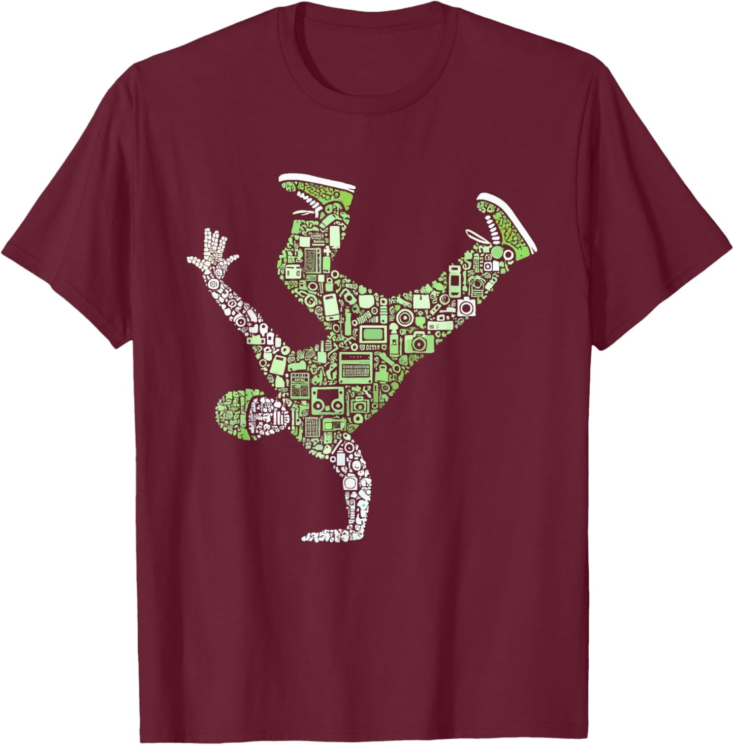 Breakdance Breakdancer, Kids, Boy, Girl, Teen | Breakdancing T-Shirt - T-Shirt | Maroon