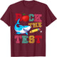 Rock The Test Testing Day Shark Motivational Teacher Student T-Shirt - T-Shirt | Maroon