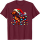 Dachshund weiner weener wiener dog funny christmas lights T-Shirt - T-Shirt | Maroon