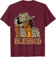 Blessed Black Cowgirl Western Swag African Christian Woman T-Shirt - T-Shirt | Maroon