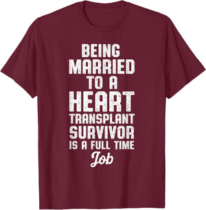 Heart Transplant Recipient Running Surgery Survivor T-Shirt - T-Shirt | Maroon
