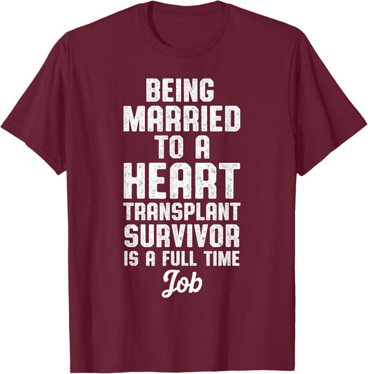 Heart Transplant Recipient Running Surgery Survivor T-Shirt - T-Shirt | Maroon