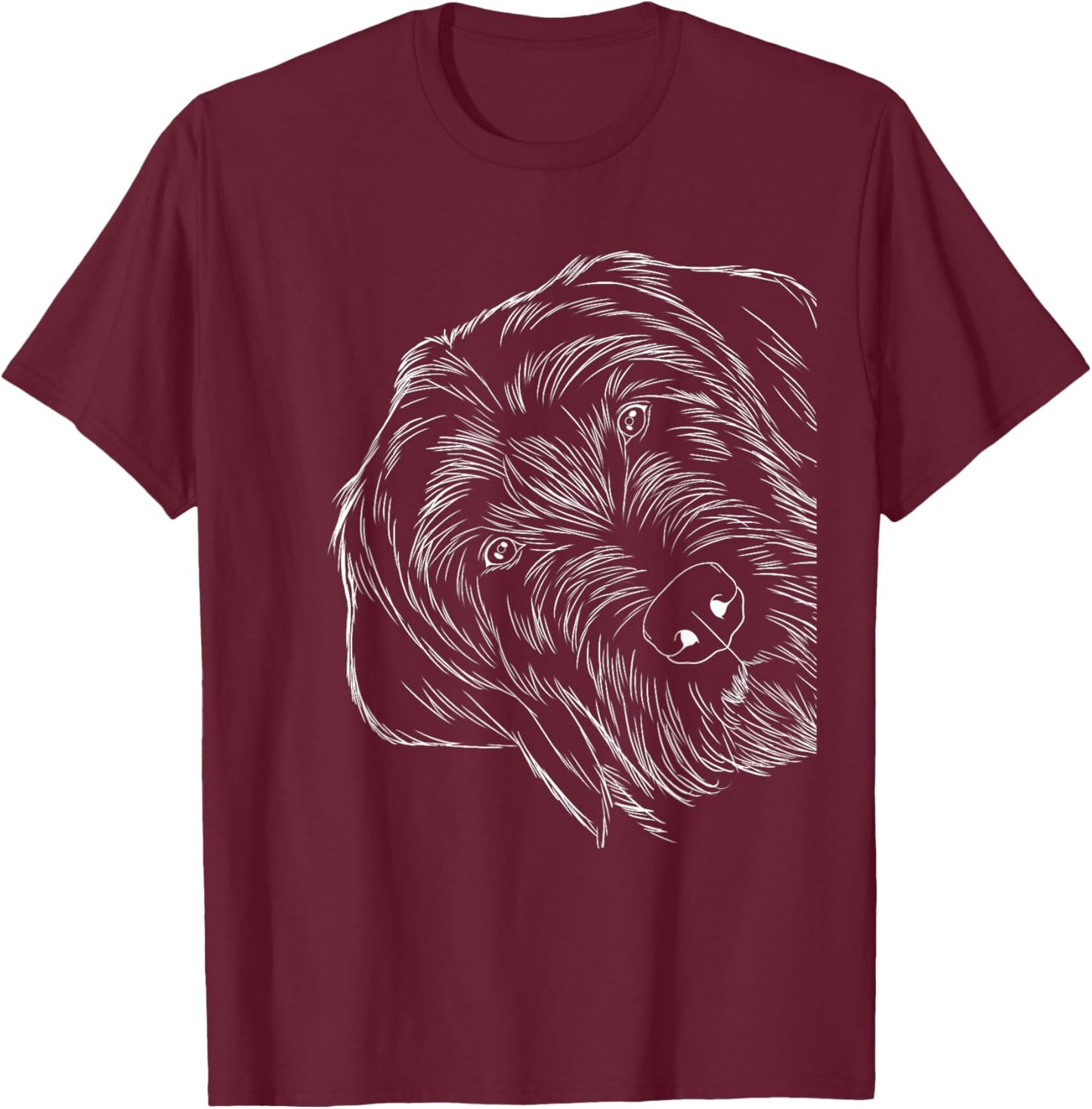 Funny Dog German Wirehaired Pointer T-Shirt - T-Shirt | Maroon