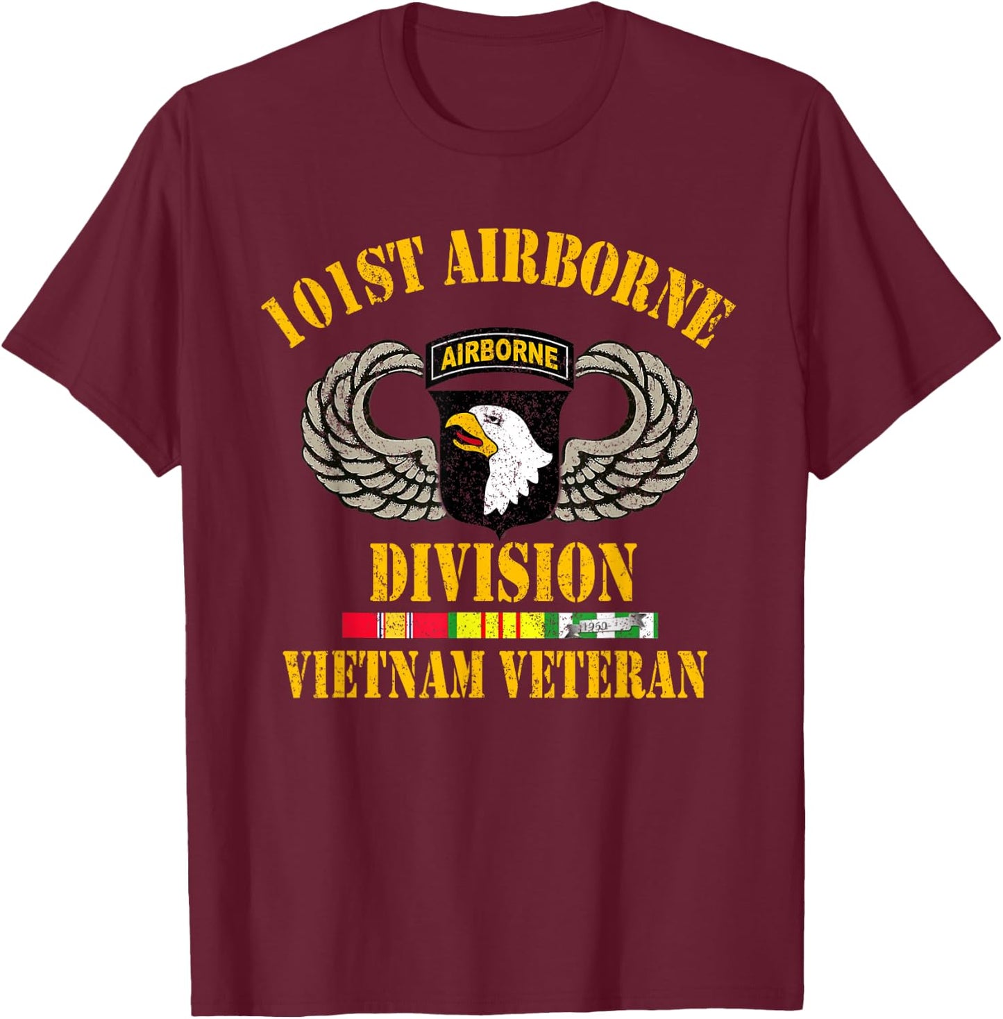 101st Airborne Division Vietnam Veteran , Veterans Day T-Shirt - T-Shirt | Maroon