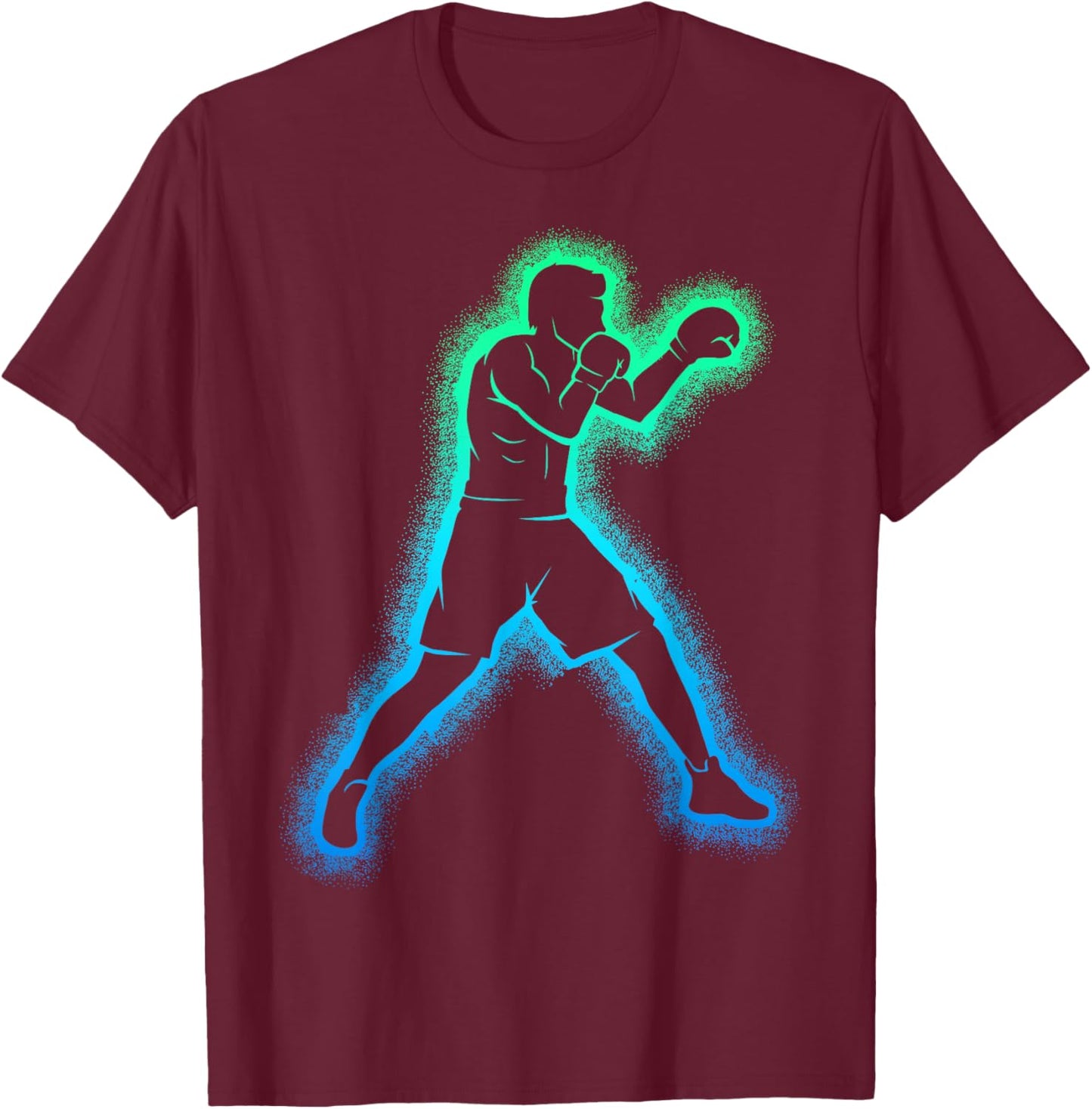 Men's Boxer, Boxer, Boxing , Black, S T-Shirt - T-Shirt | Maroon