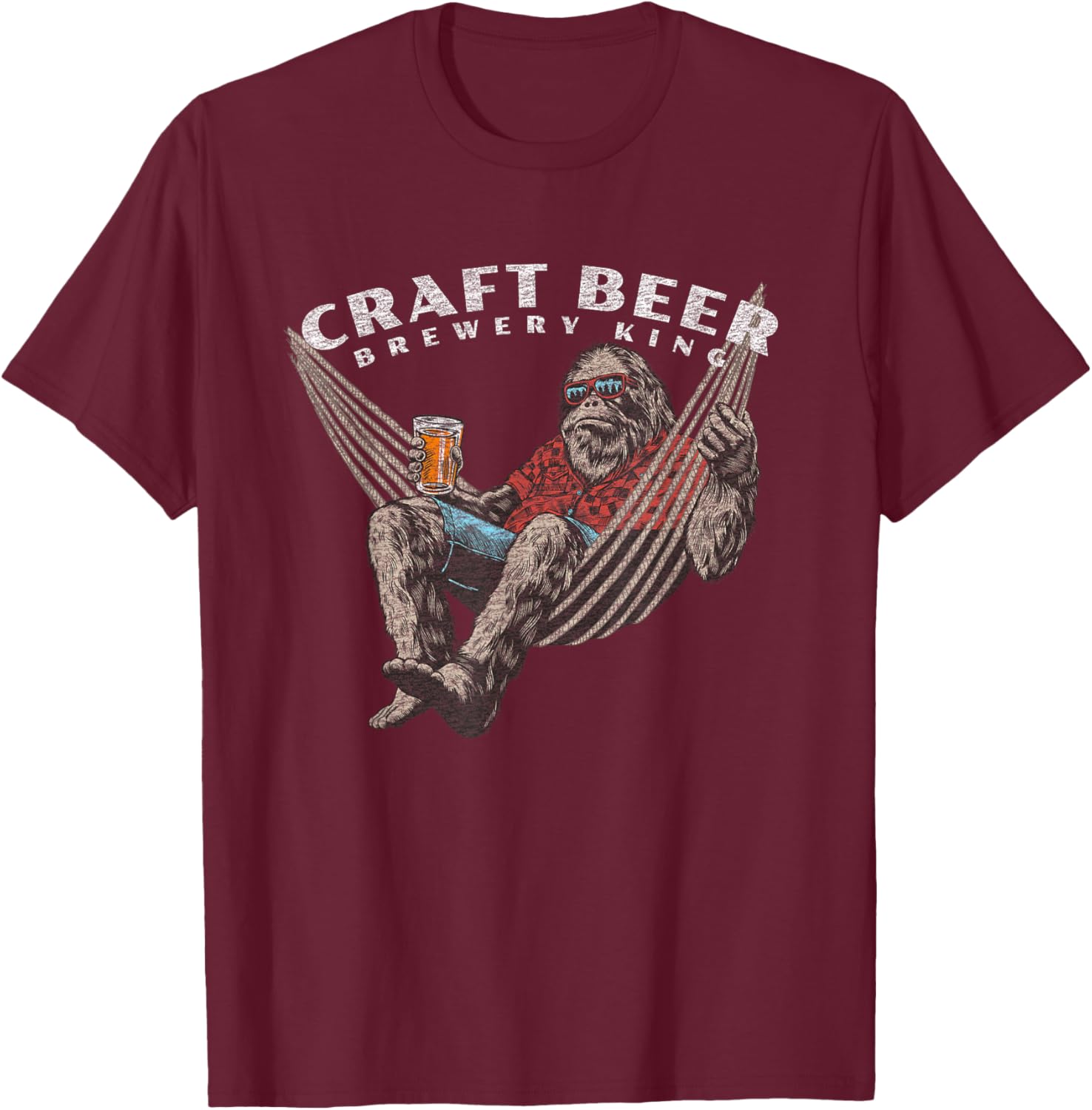 Funny Brewery Craft Beer Lovers Vintage Graphic T-Shirt - T-Shirt | Maroon