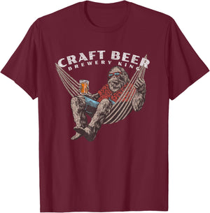 Funny Brewery Craft Beer Lovers Vintage Graphic T-Shirt - T-Shirt | Maroon